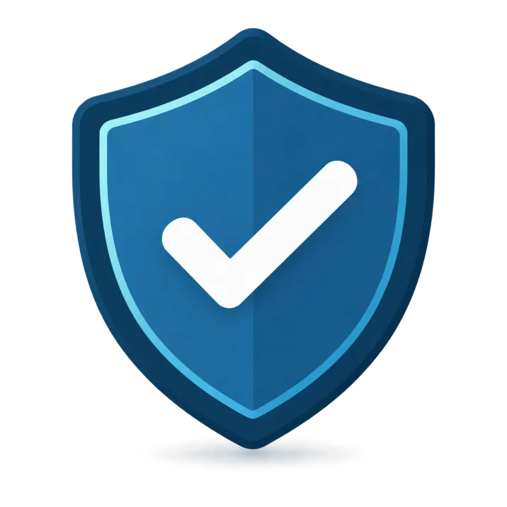 A shield representing Vlabel's commitment to traceability data security