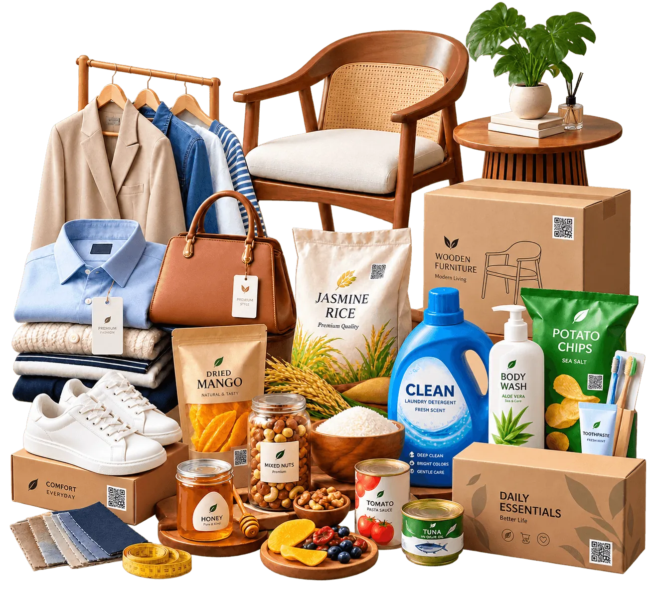Agricultural, fashion, furniture and consumer products in the Vlabel ecosystem