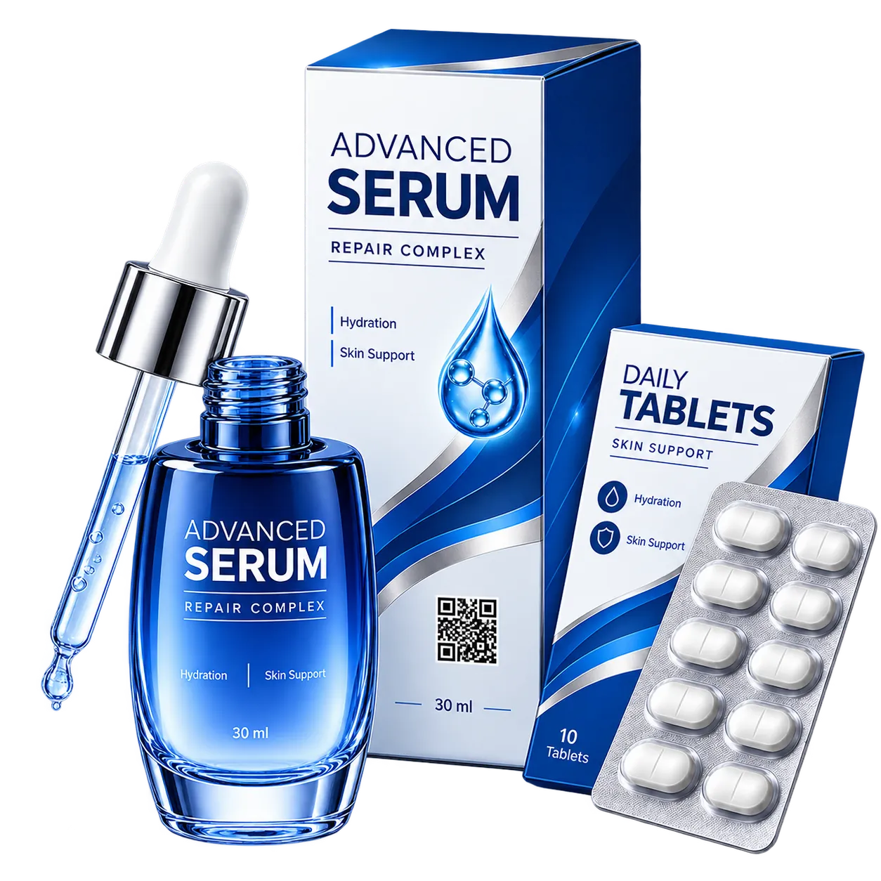 Serum products and cosmetics packaging managed with electronic labels